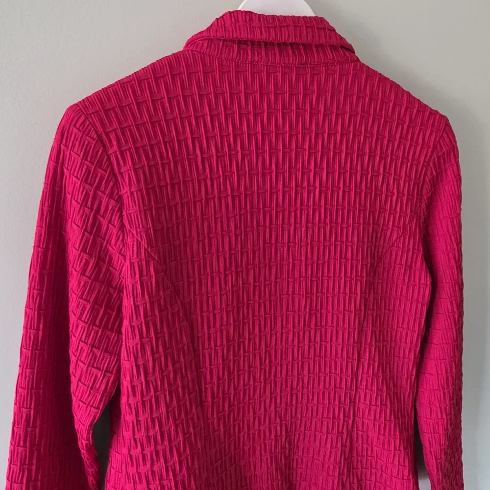 Frank Lyman Design 10 Modern Contemporary Textured Exposed Zipper  Knit Jacket - Picture 11 of 13